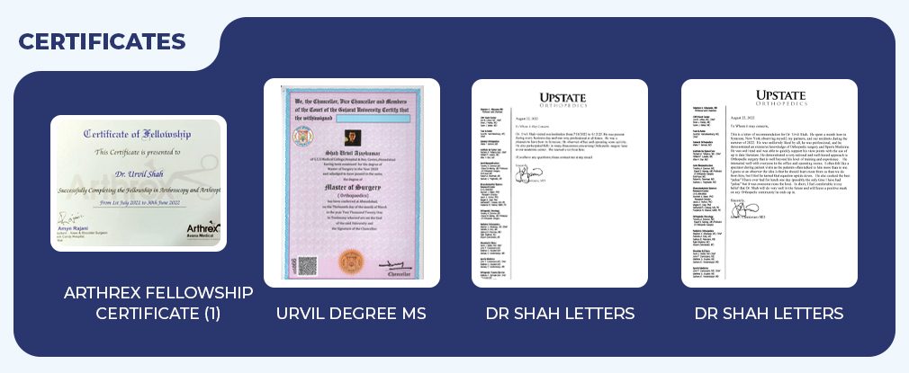 Dr.Urvil Shah Certificates Dr.Urvil Shah Certificates